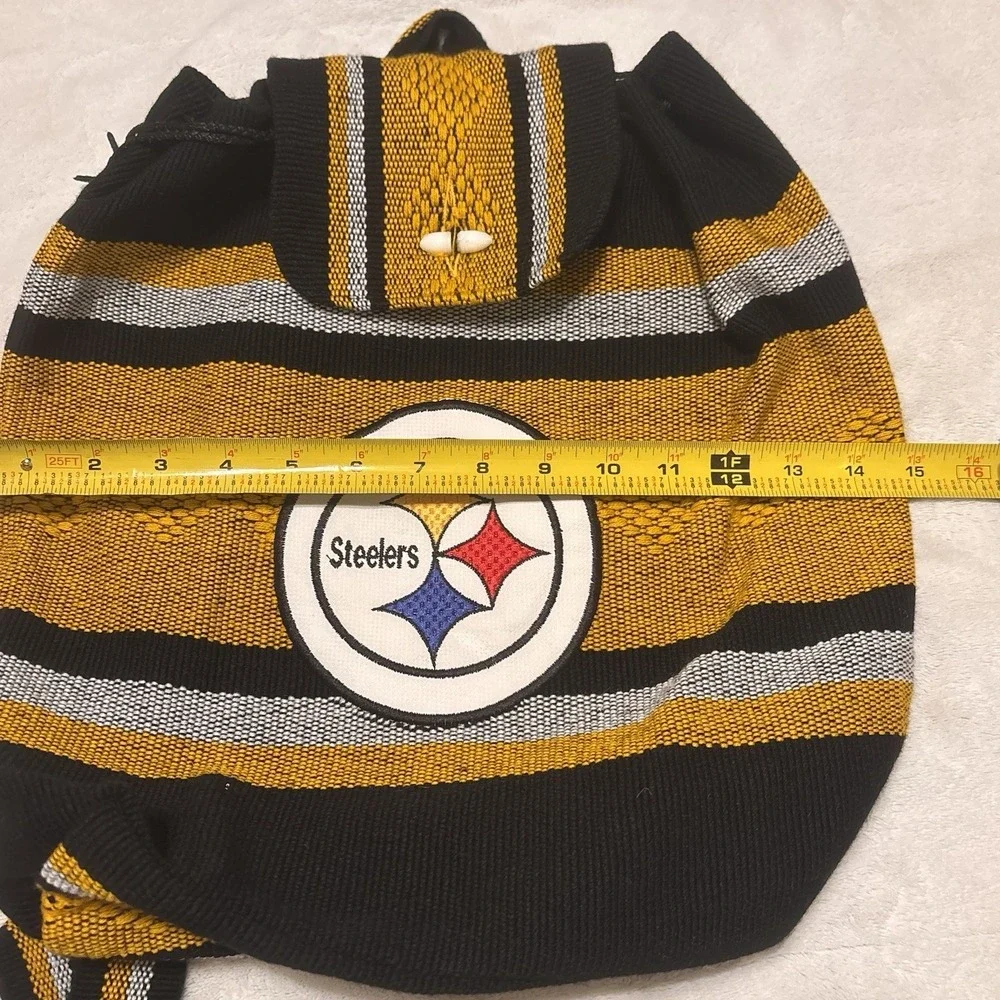 Pittsburgh Steelers Woven Mexican Baja Backpack Drawstring Boho Rucksack NFL